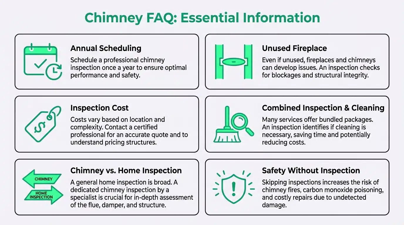 Frequently asked questions about chimney inspection services in Houston Texas